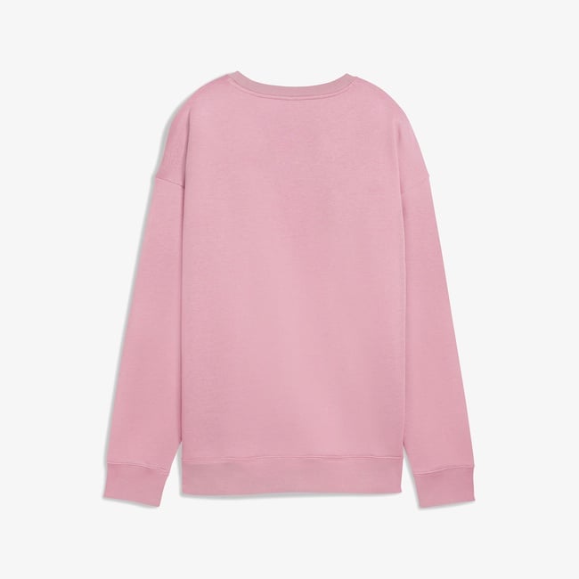  Puma Essential Small Logo Relaxed Crew Kadın Pembe Sweatshirt