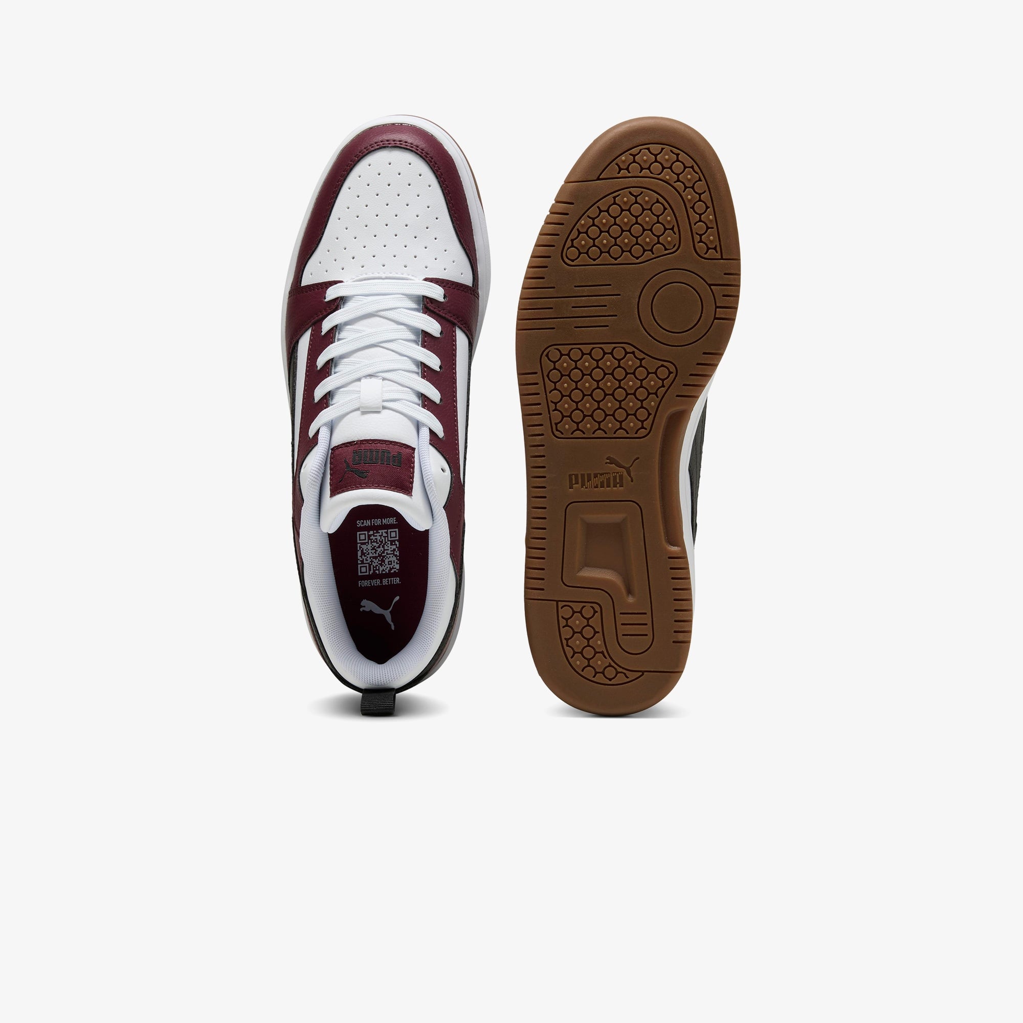 Puma Rebound v6 Low Unisex Bordo Spor Ayakkabı