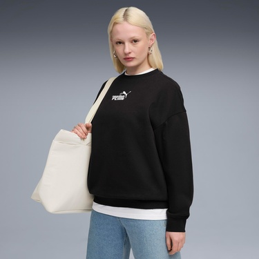  Puma Essential NATURE 2.0  Crew Kadın Siyah Sweatshirt