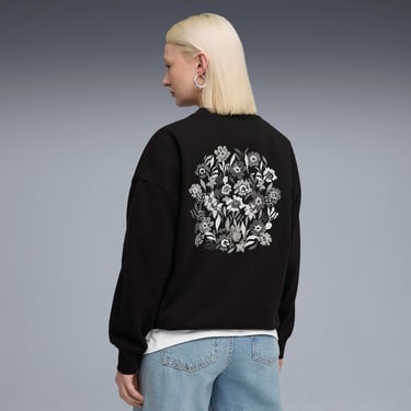  Puma Essential NATURE 2.0  Crew Kadın Siyah Sweatshirt