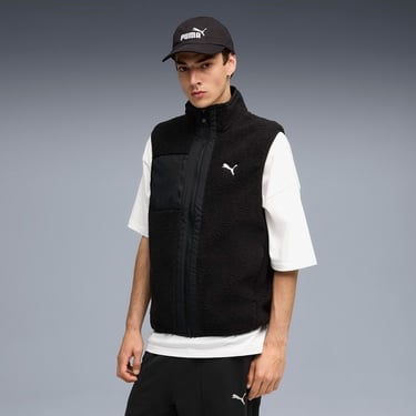  Puma Reversible Sherpa Vest Erkek Siyah Ceket