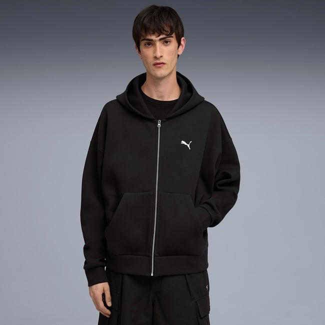  Puma Wardrobe Essential Full-Zip  Erkek Siyah Sweatshirt