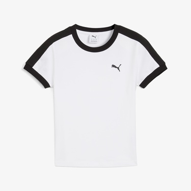  Puma T7 Slim  Kadın Beyaz T-Shirt