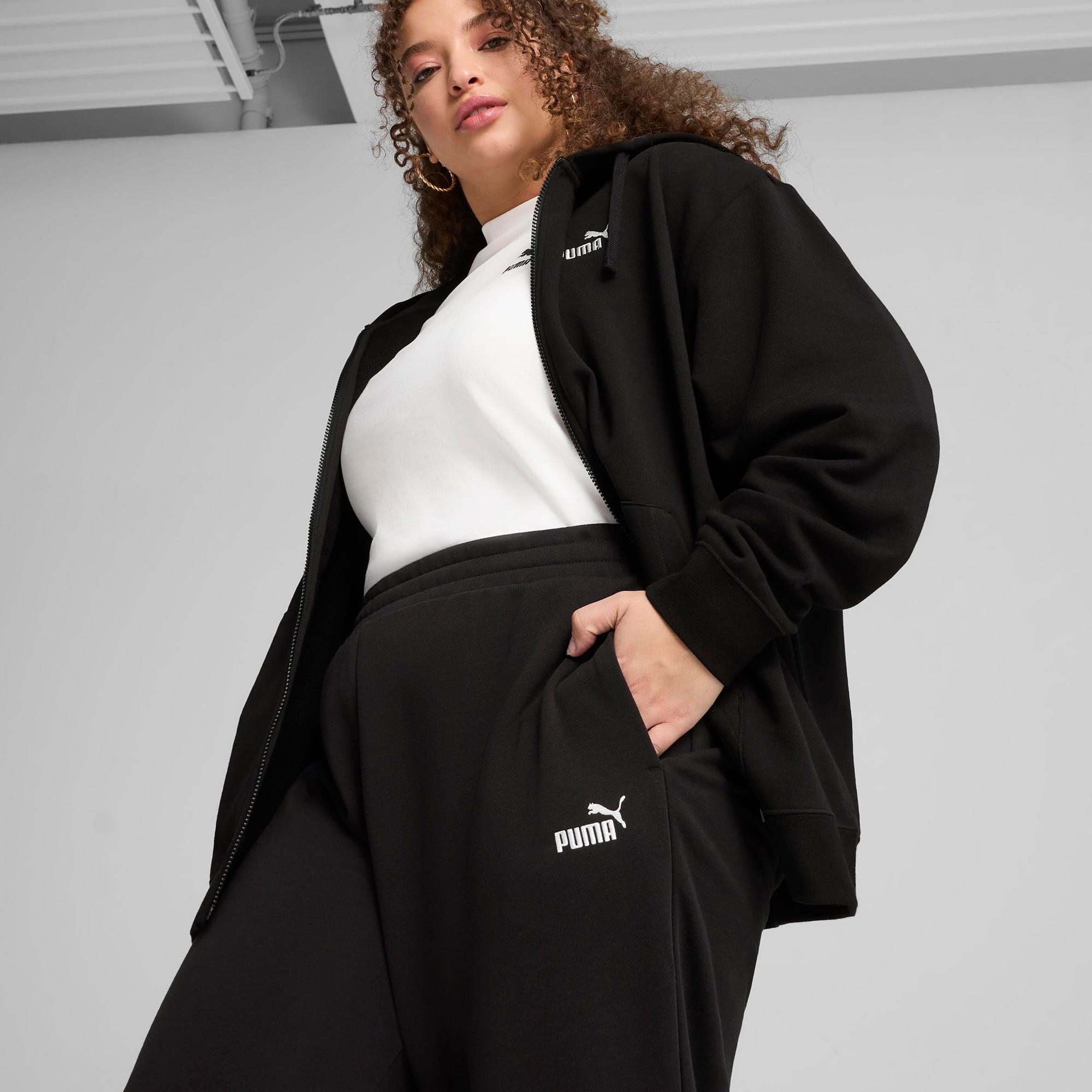Puma Essential No. 1 Logo Sweats Kadın Siyah Eşofman Altı