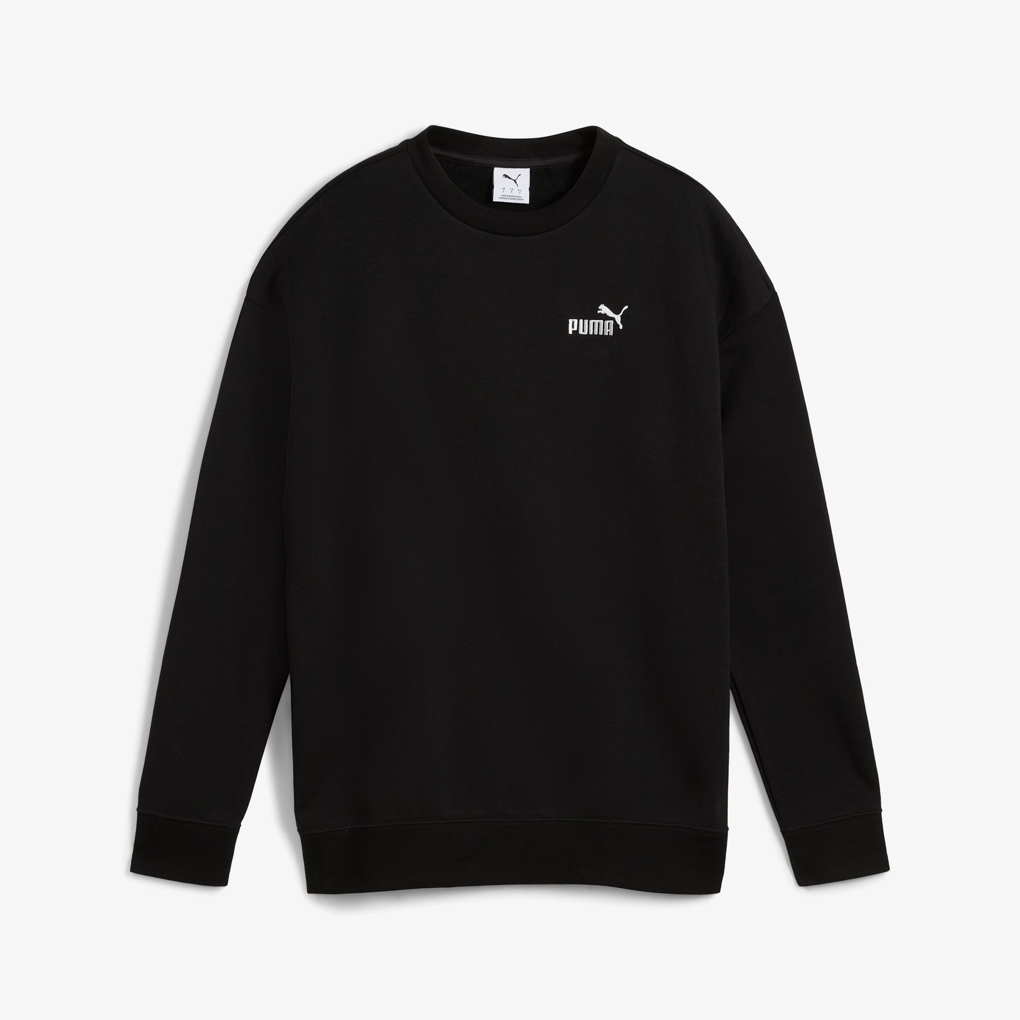 Puma Essential No.1 Logo Relaxed Crew Kadın Siyah Sweatshirt