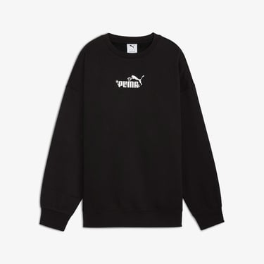  Puma Essential NATURE 2.0  Crew Kadın Siyah Sweatshirt