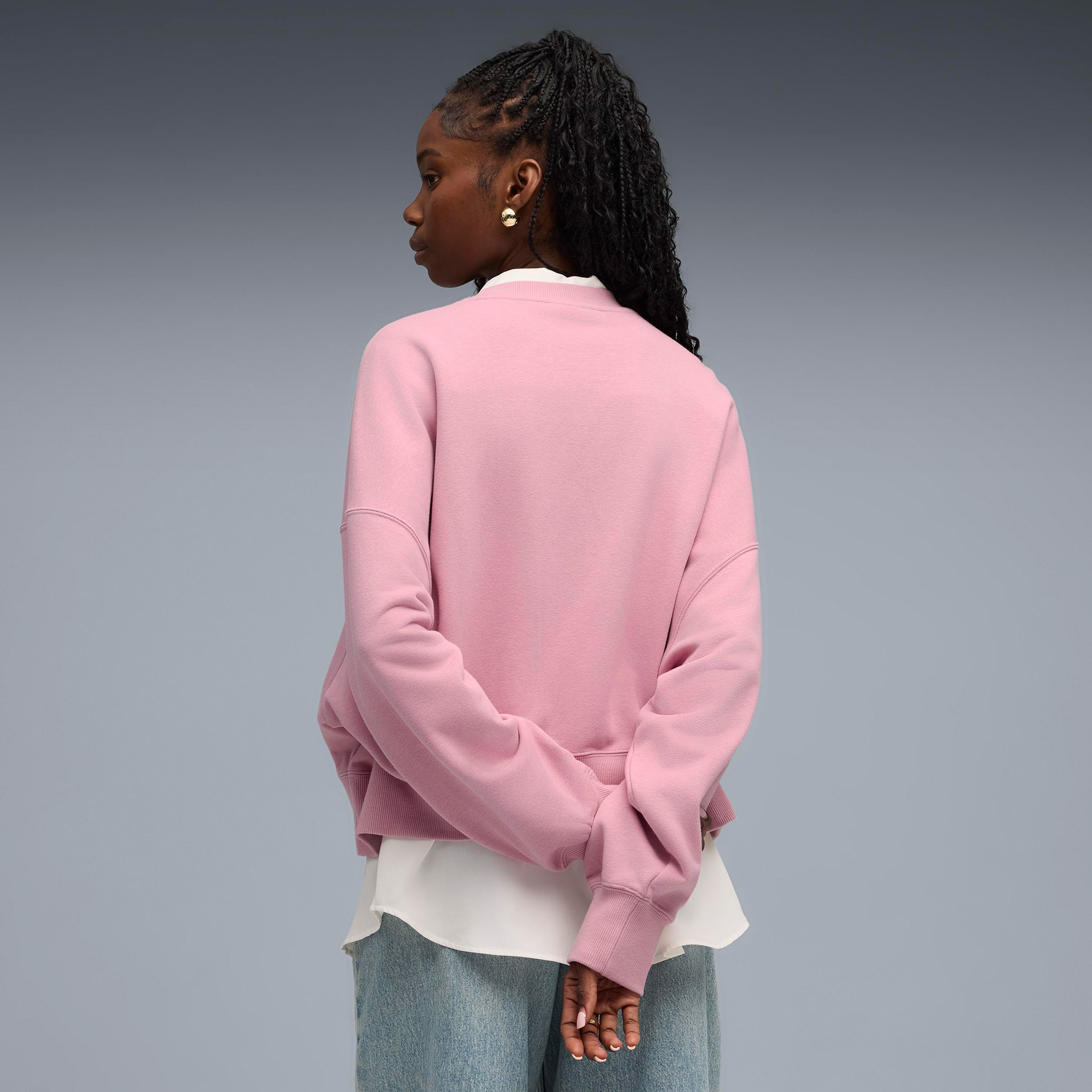 Puma Wardrobe Essential Crew Kadın Pembe Sweatshirt