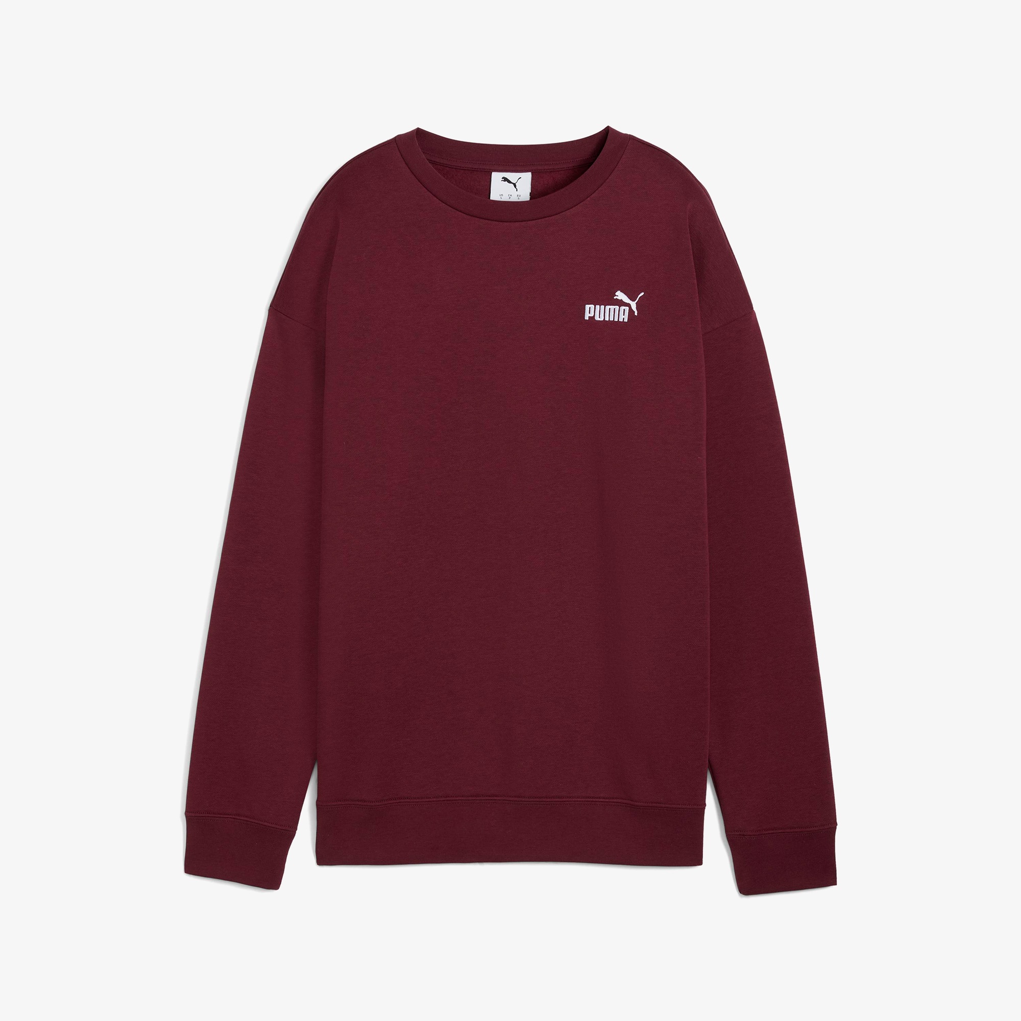 Puma Essential Small Logo Relaxed Crew Kadın Kırmızı Sweatshirt