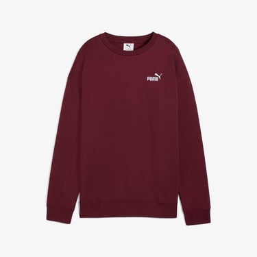  Puma Essential Small Logo Relaxed Crew Kadın Kırmızı Sweatshirt