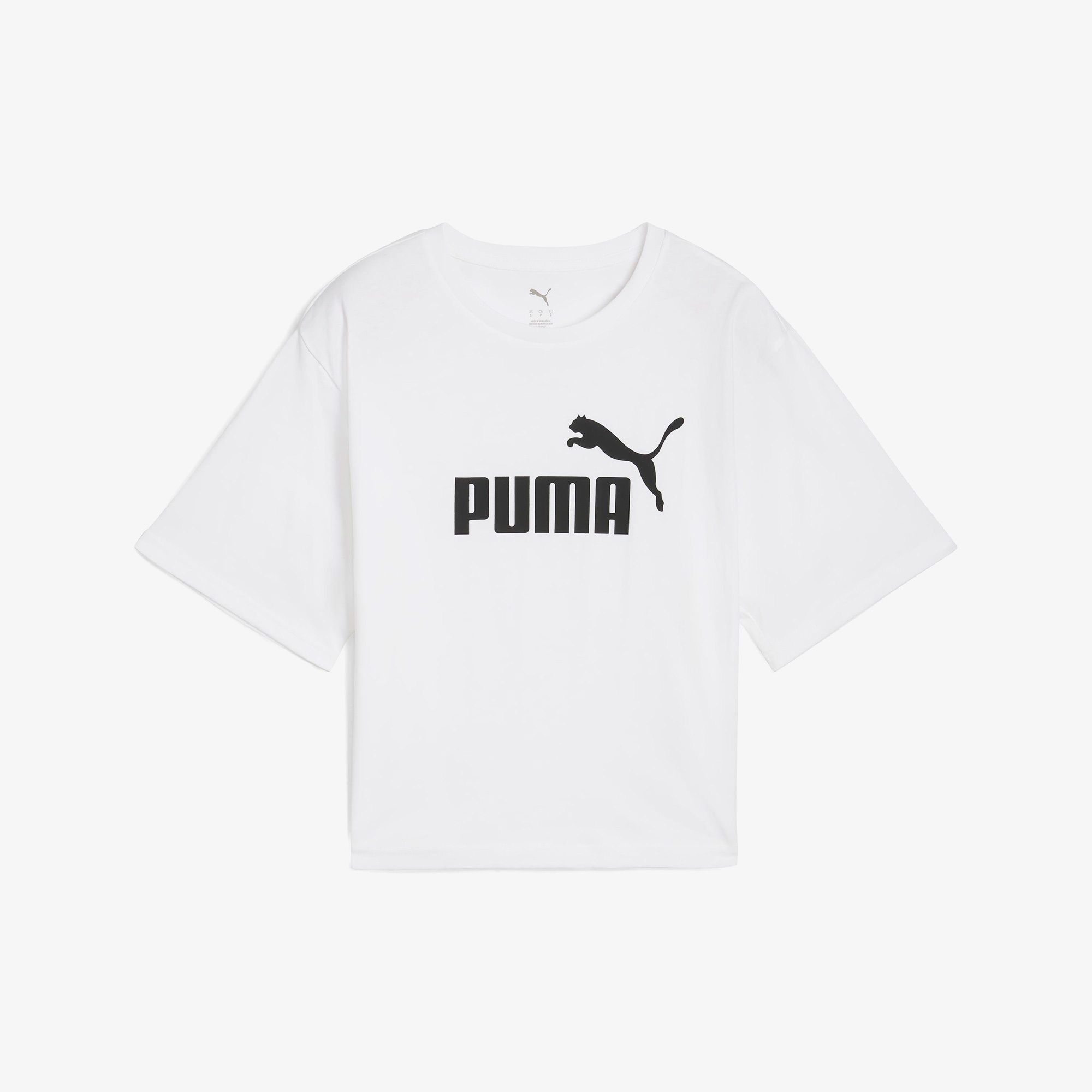 Puma Essential Cropped No. 1 Logo  Kadın Beyaz T-Shirt