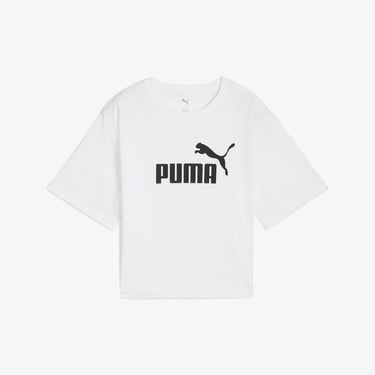  Puma Essential Cropped No. 1 Logo  Kadın Beyaz T-Shirt