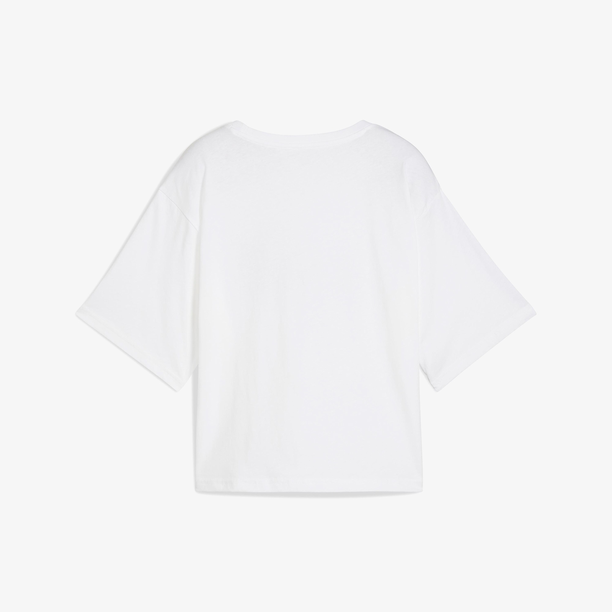 Puma Essential Cropped No. 1 Logo  Kadın Beyaz T-Shirt