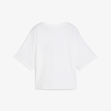  Puma Essential Cropped No. 1 Logo  Kadın Beyaz T-Shirt