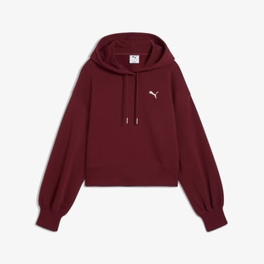  Puma Wardrobe Essential Cropped  Kadın Kırmızı Sweatshirt