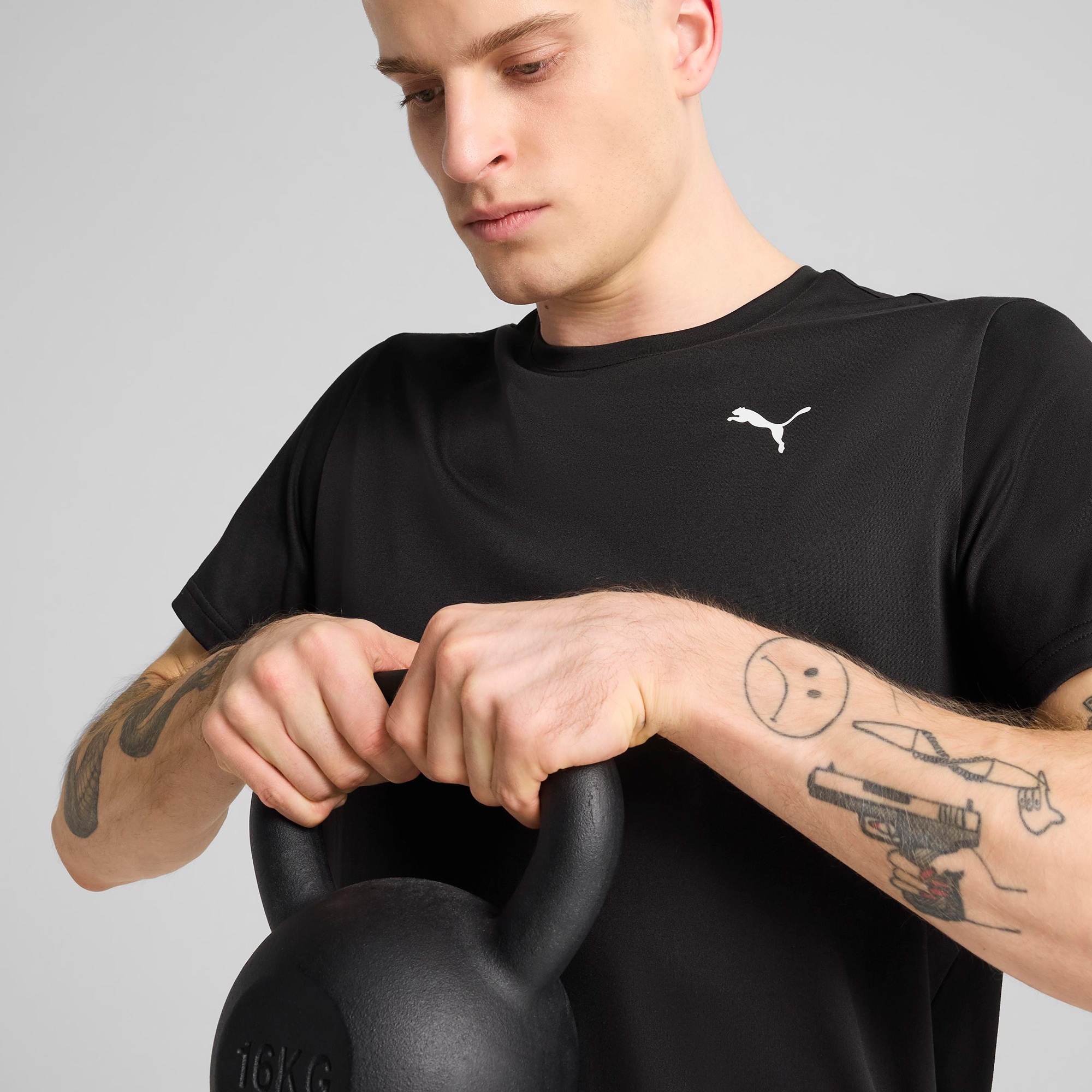 Puma M Tad Essentialential Solid Cat Erkek Siyah T-Shirt