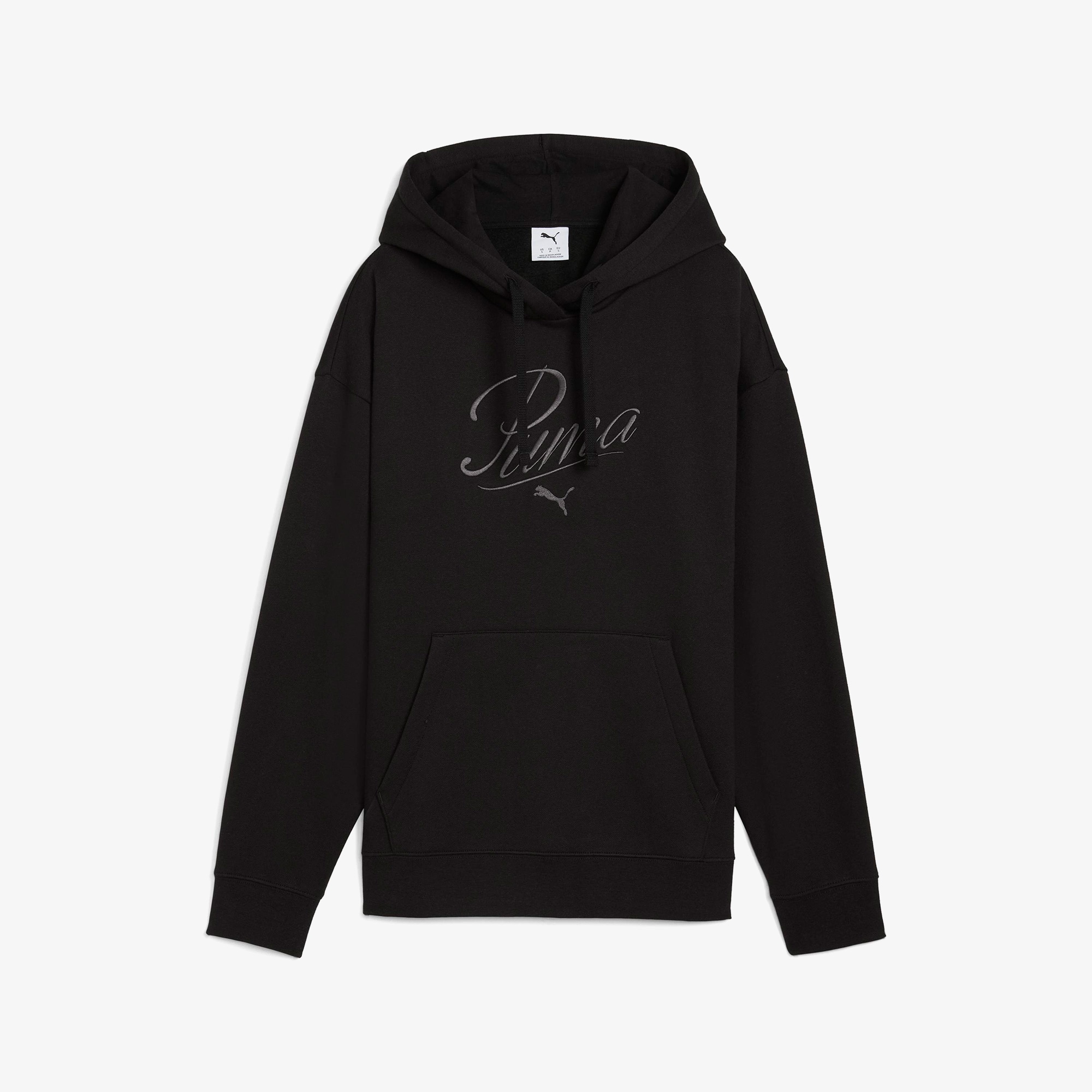 Puma Essential Script Comfort  FL Kadın Siyah Sweatshirt