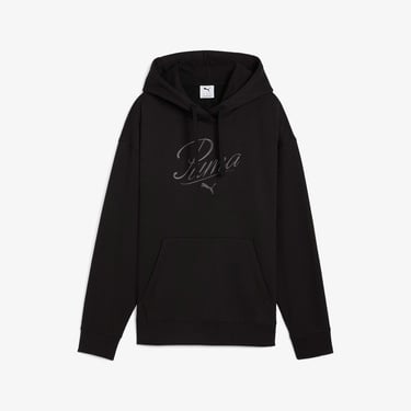  Puma Essential Script Comfort  FL Kadın Siyah Sweatshirt