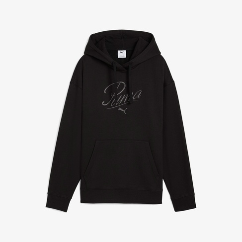  Puma Essential Script Comfort  FL Kadın Siyah Sweatshirt