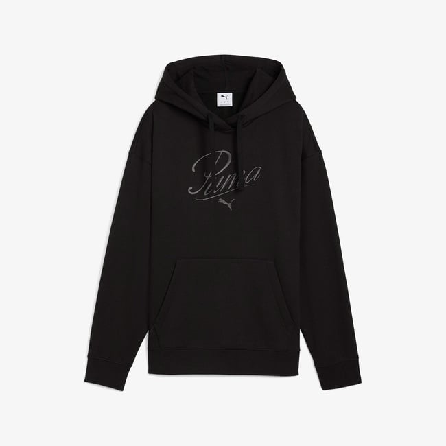  Puma Essential Script Comfort  FL Kadın Siyah Sweatshirt