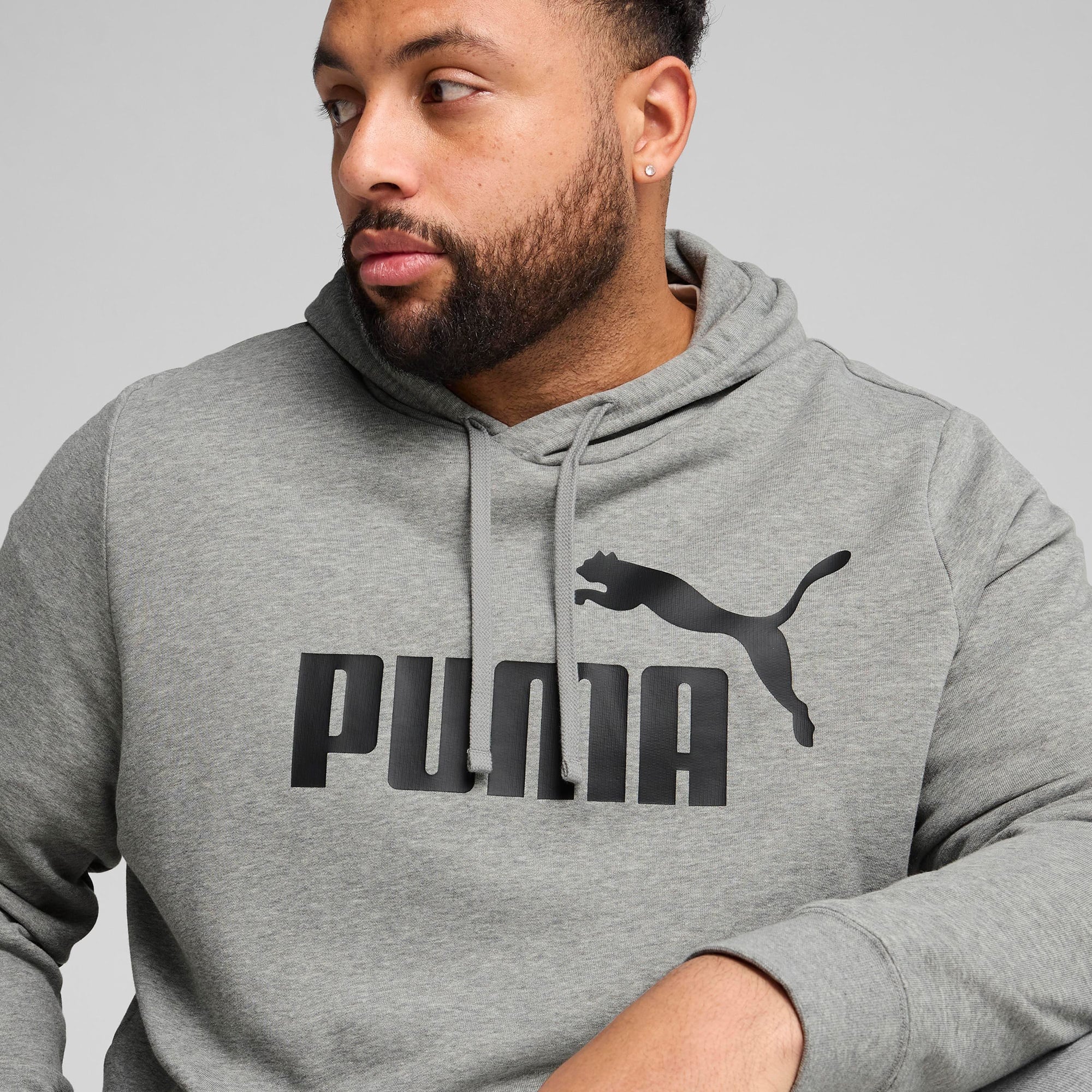 Puma Essential No. 1 Logo  Erkek Gri Sweatshirt