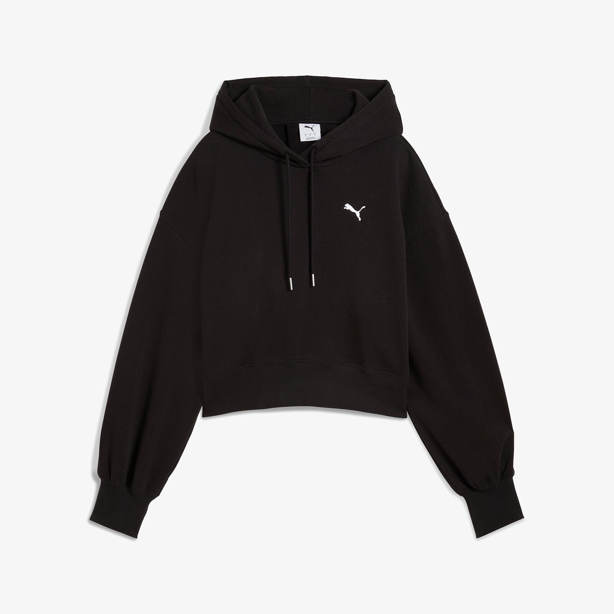 Puma Wardrobe Essential Cropped  Kadın Siyah Sweatshirt