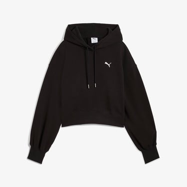  Puma Wardrobe Essential Cropped  Kadın Siyah Sweatshirt