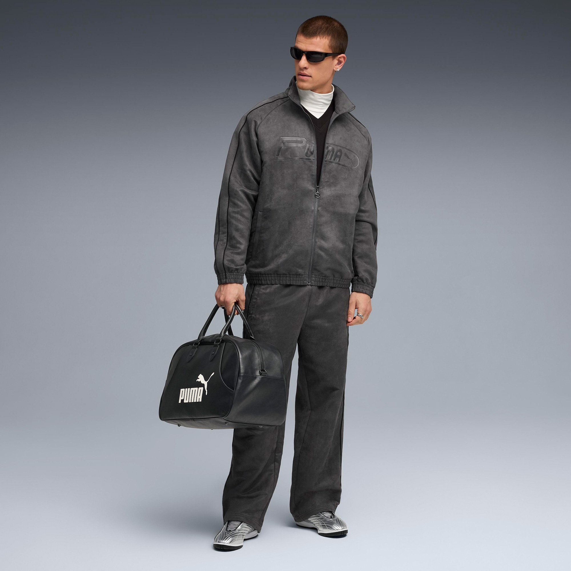 Puma T7 Suede Track Erkek Koyu Gri Ceket