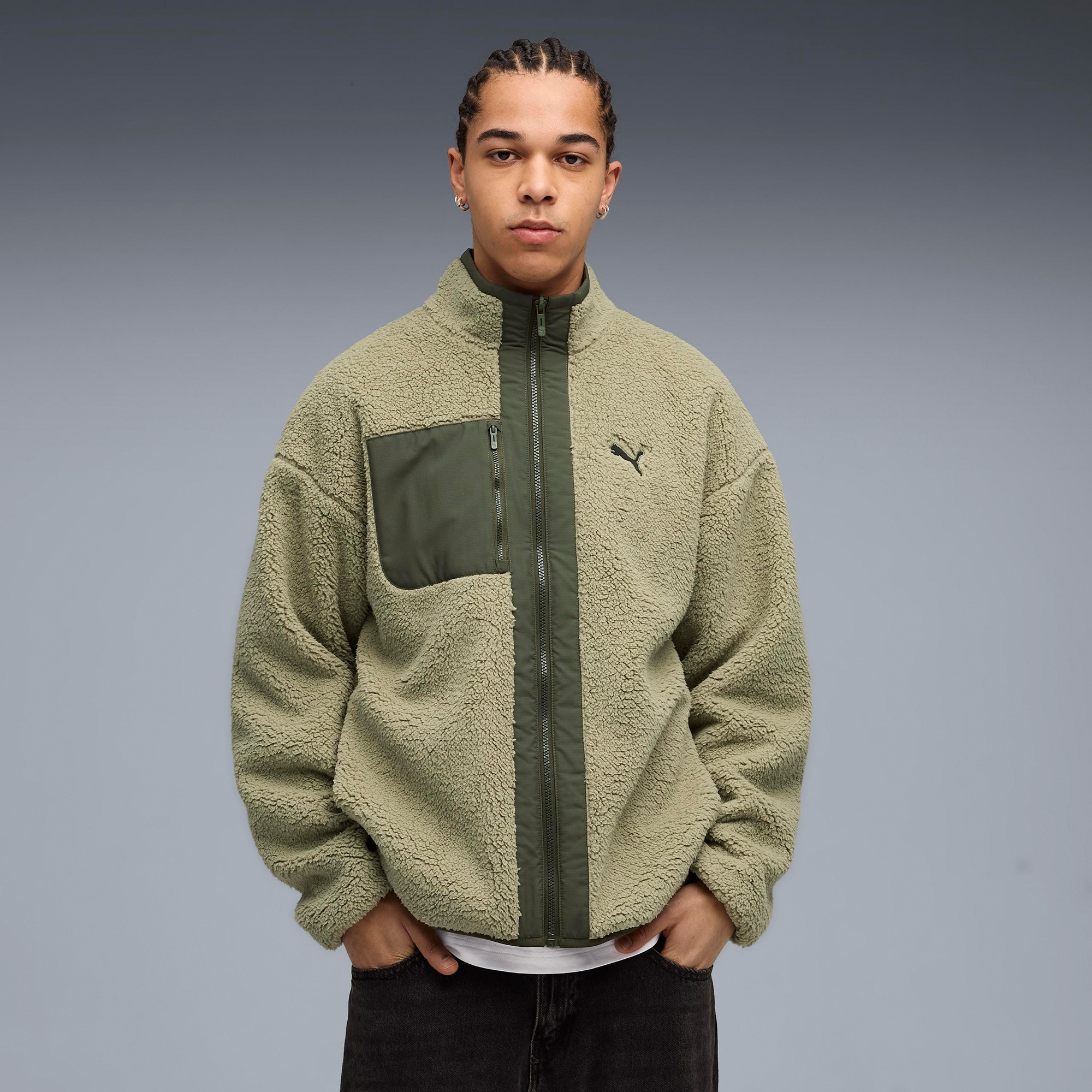 Puma Reversible Sherpa  Erkek Haki Ceket