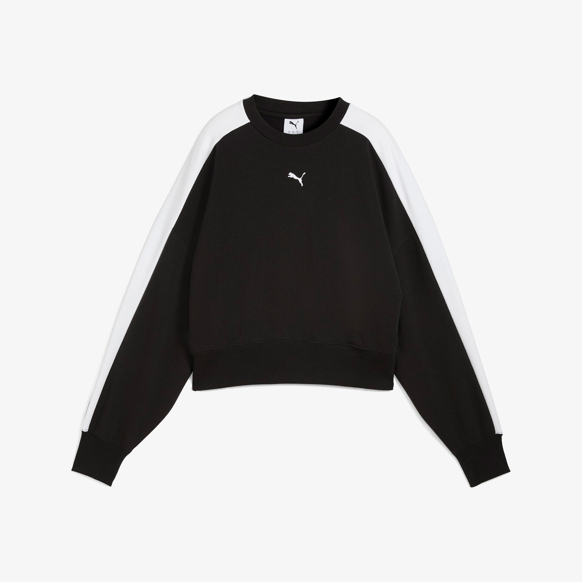 Puma T7 Over-Oversized Crew Kadın Siyah Sweatshirt