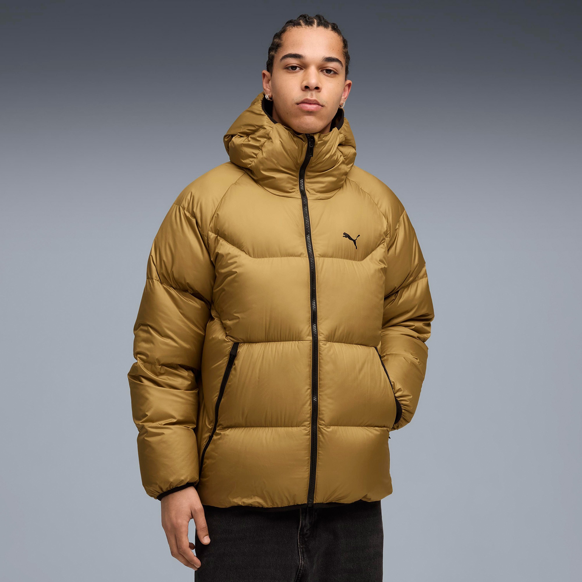 Puma Hooded Down Puffer  Erkek Sarı Mont