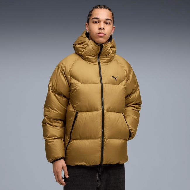  Puma Hooded Down Puffer  Erkek Sarı Mont