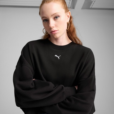  Puma Wardrobe Essential Crew Kadın Siyah Sweatshirt