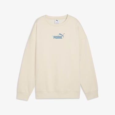  Puma Essential Nature 2.0 Kadın Krem Rengi Sweatshirt