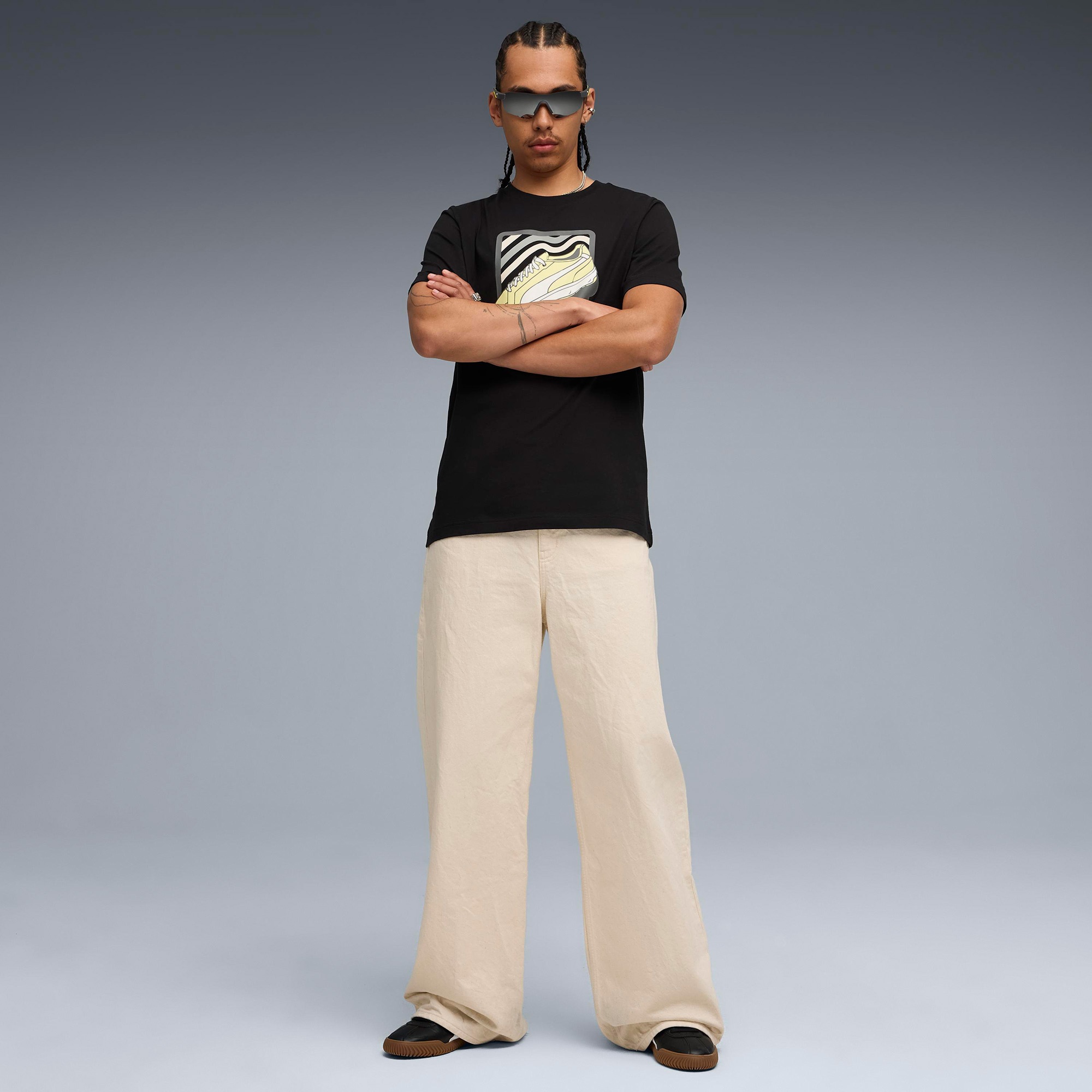 Puma Graphic  Erkek Siyah T-Shirt