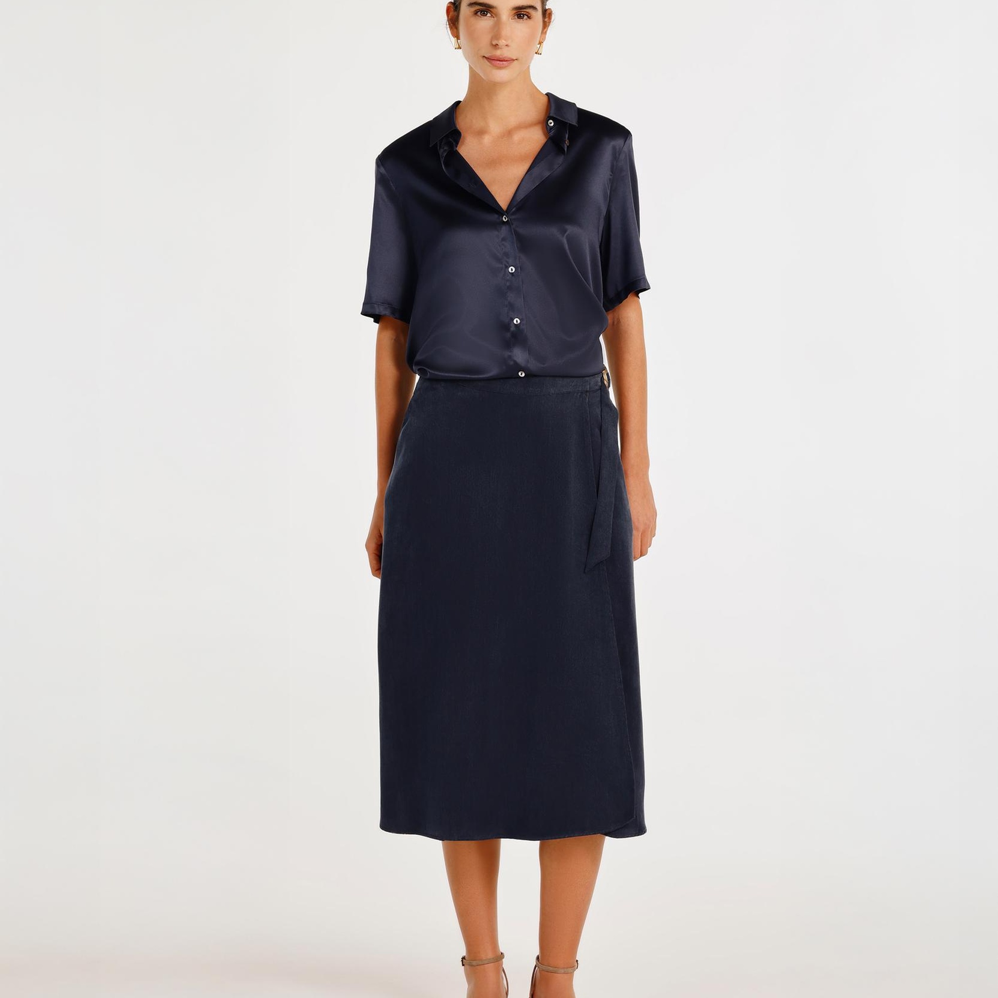 YARGICI Dökümlü Midi Etek