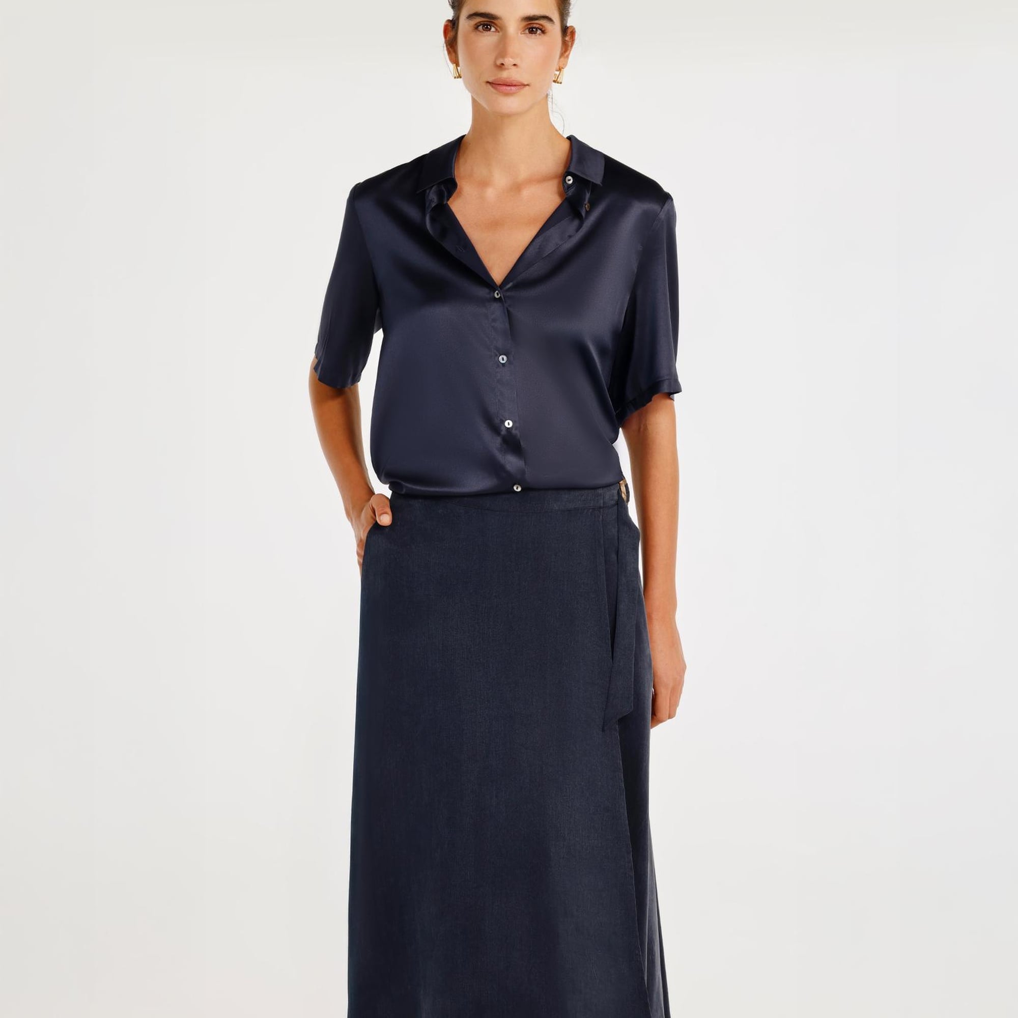 YARGICI Dökümlü Midi Etek