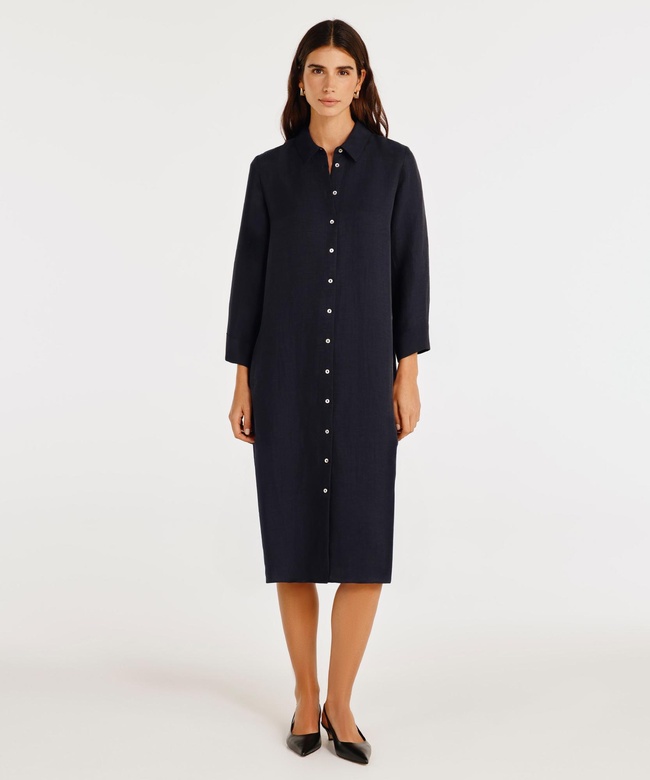  YARGICI Yaka Detaylı Rahat Kalıp Elbise