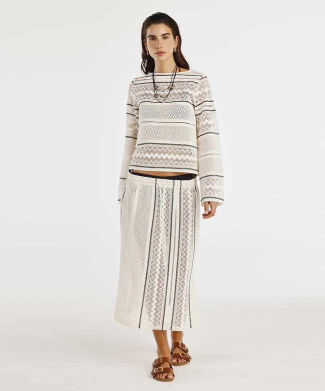  YARGICI Dizaltı Yırtmaçlı Kalem Etek