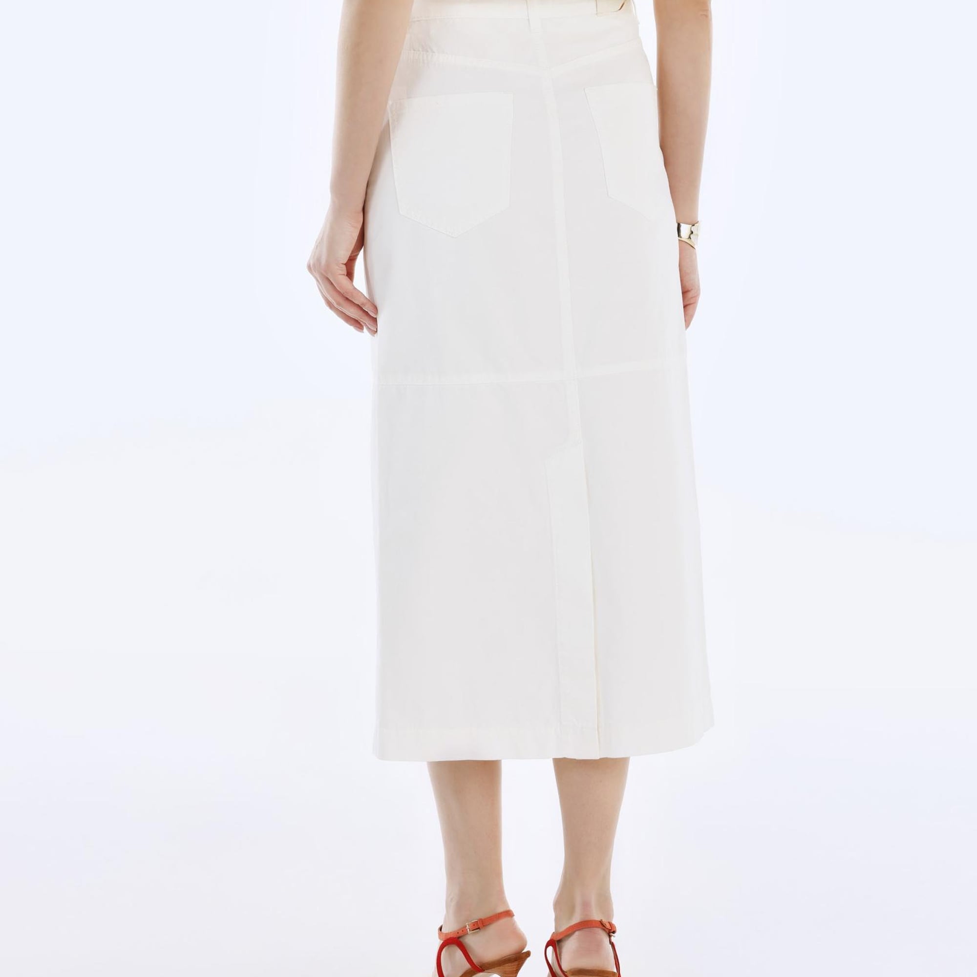 YARGICI Yırtmaç Detaylı Denim Etek