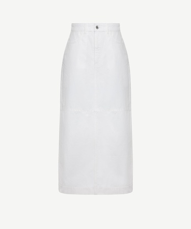  YARGICI Yırtmaç Detaylı Denim Etek