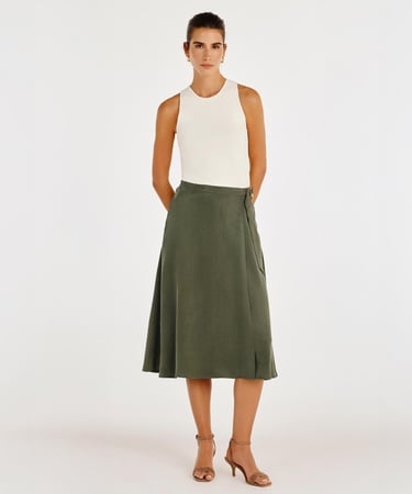  YARGICI Dökümlü Midi Etek