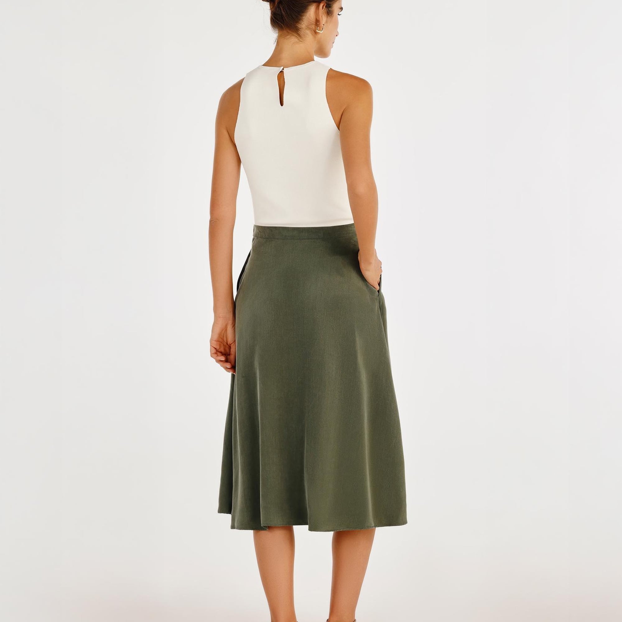 YARGICI Dökümlü Midi Etek