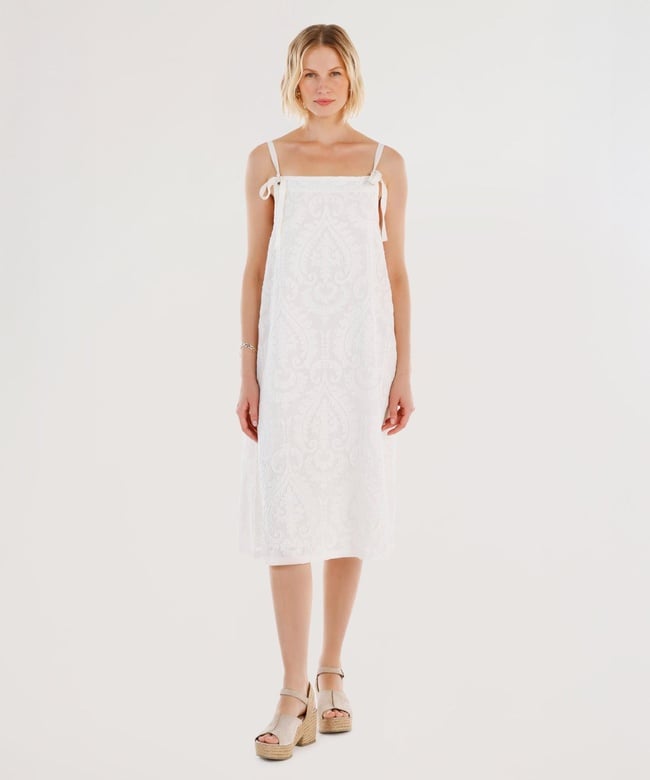  YARGICI Boncuk Işleme Detaylı Askılı Elbise