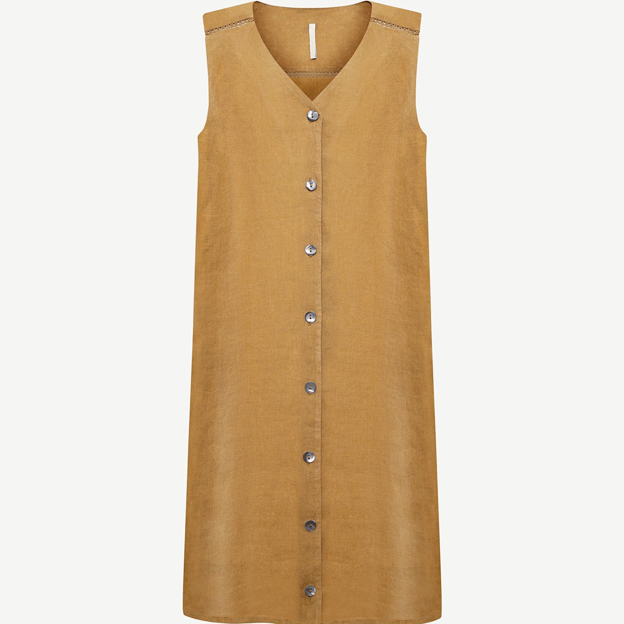 V Yaka Kolsuz Diz Üstü Elbise