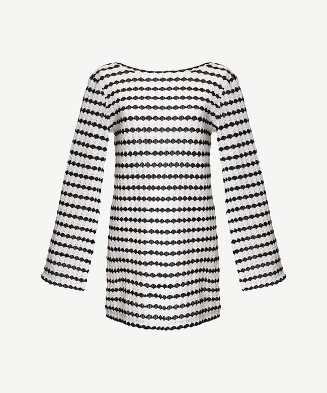  YARGICI Düz Bisiklet Yaka Uzun Kol Elbise