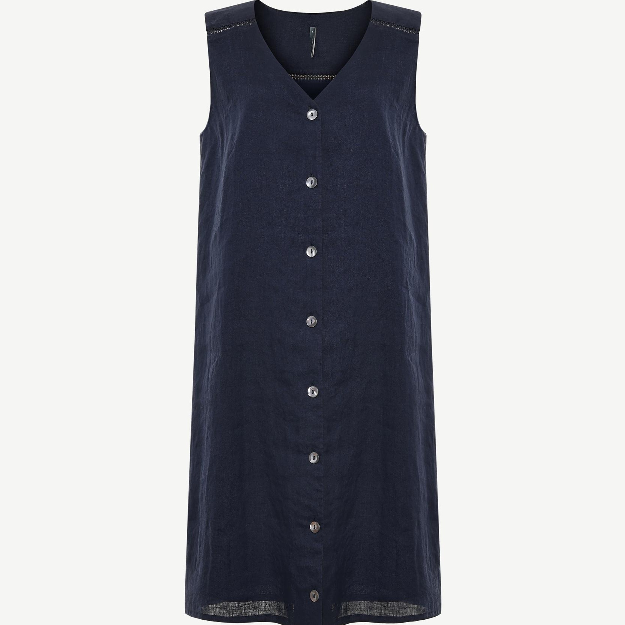 V Yaka Kolsuz Diz Üstü Elbise