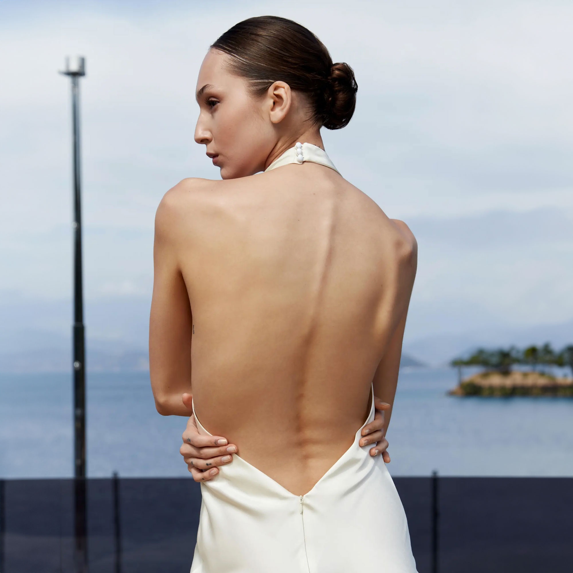 Fabby Mia Kadın Krem Rengi Elbise