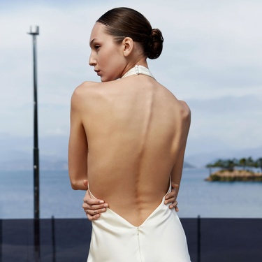  Fabby Mia Kadın Krem Rengi Elbise