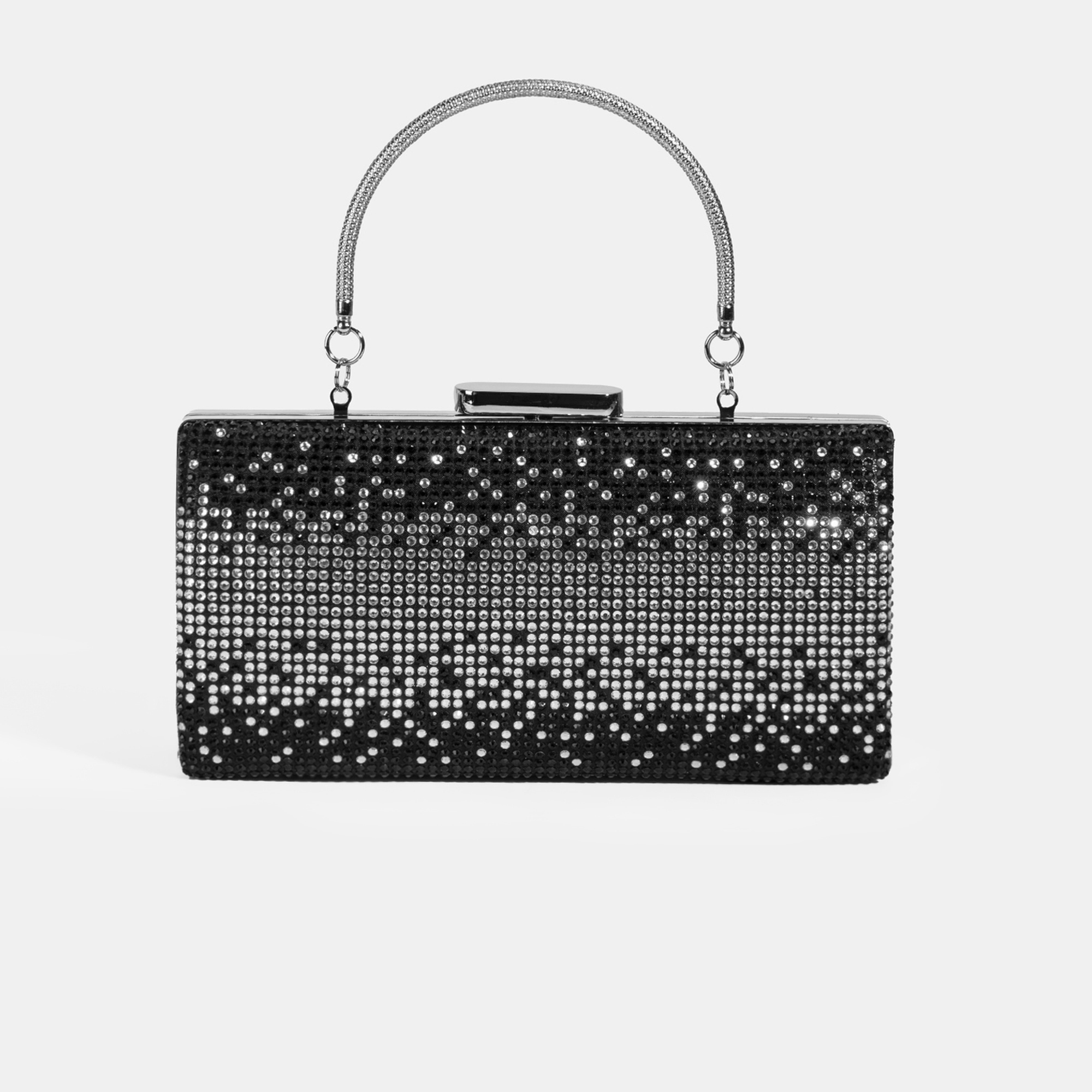 Kadın Siyah Taş Detaylı Gece El Çantası
