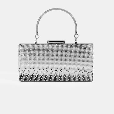  Kadın Gümüş Taş Detaylı Gece El Çantası